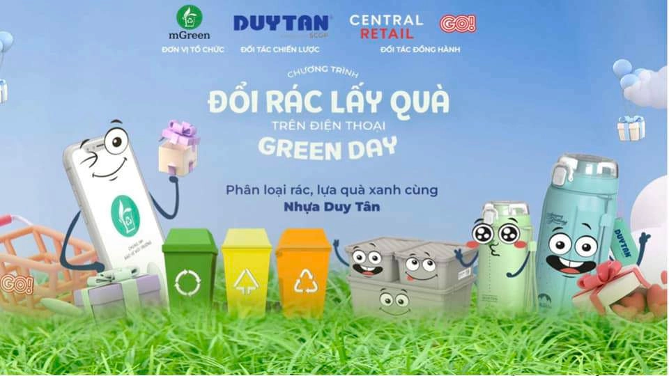 Chiến dịch đổi rác lấy quà trên điện thoại Green Day