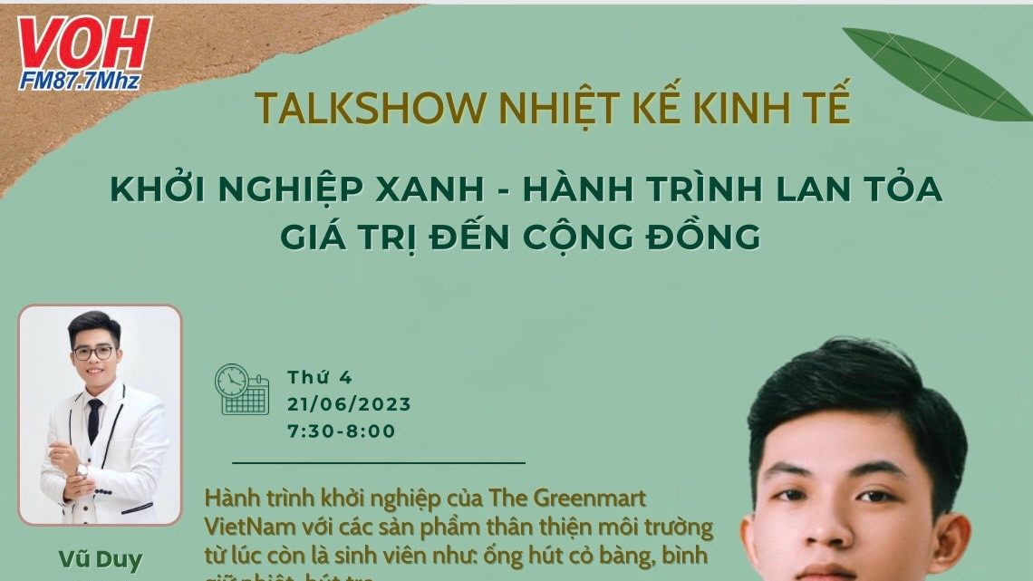 Khởi nghiệp xanh với các sản phẩm thân thiện môi trường