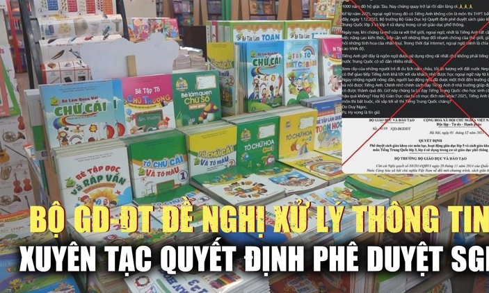 Xuyên tạc quyết định phê duyệt sách giáo khoa có môn tiếng Trung