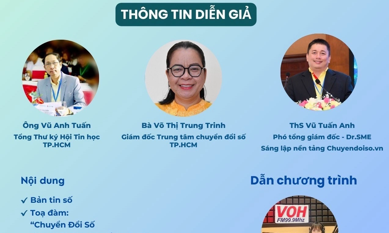 Tọa đàm : Trung tâm chuyển đổi số TPHCM - nhạc trưởng thực thi chuyển đổi số.