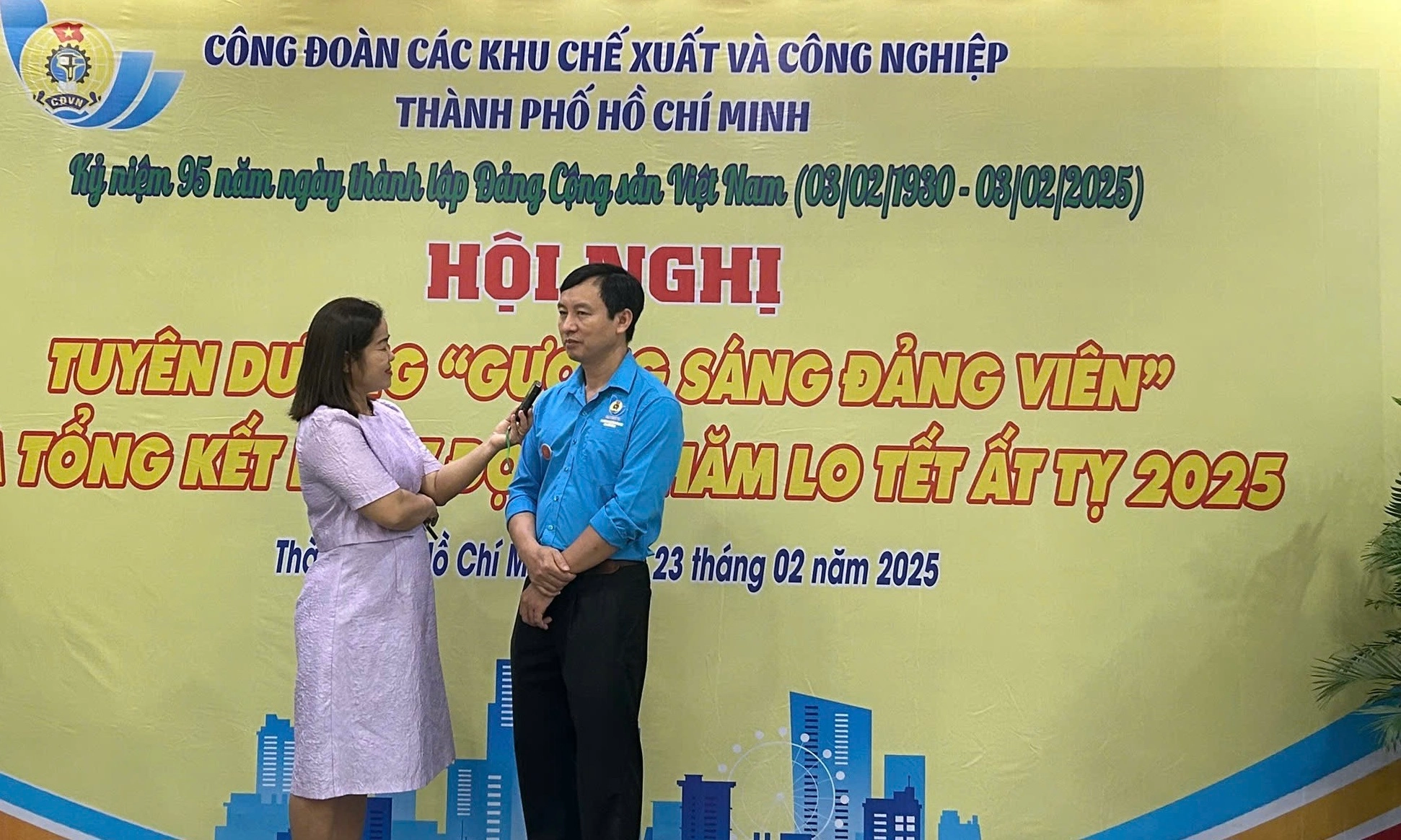 Giao lưu anh Phạm Mạnh Quân-Bí thư chi bộ Cty TNHH Toyo Precision-Khu CX Tân Thuận