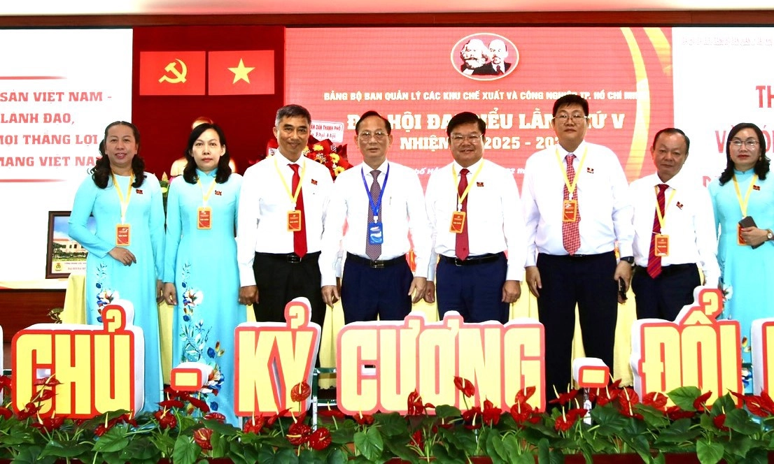 Đại hội  Đảng bộ BQL các KCX-CN TP.HCM lần thứ V,nhiệm kỳ 2025–2030:Quyết tâm phát triển bền vững