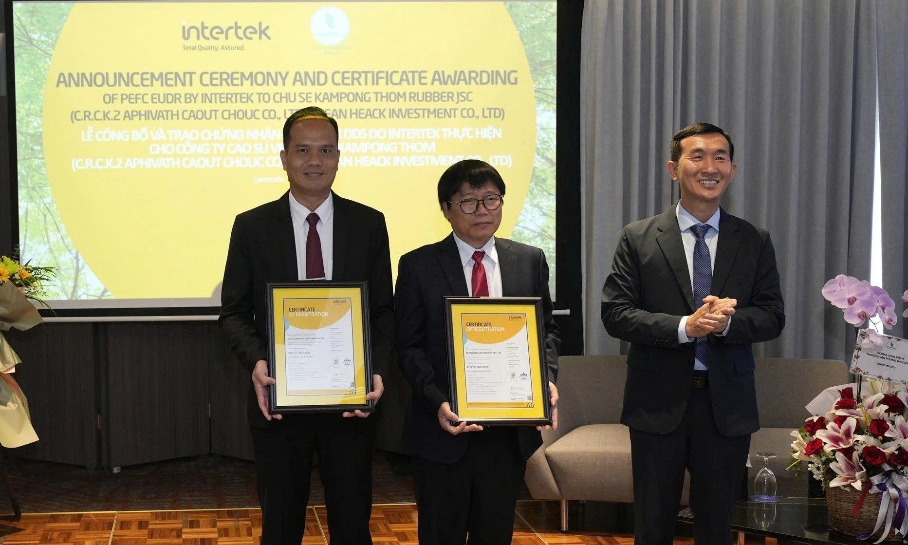 Cao su Chư Sê – Kampong Thom: Đơn vị đầu tiên trên thế giới đạt Chứng nhận PEFC EUDR