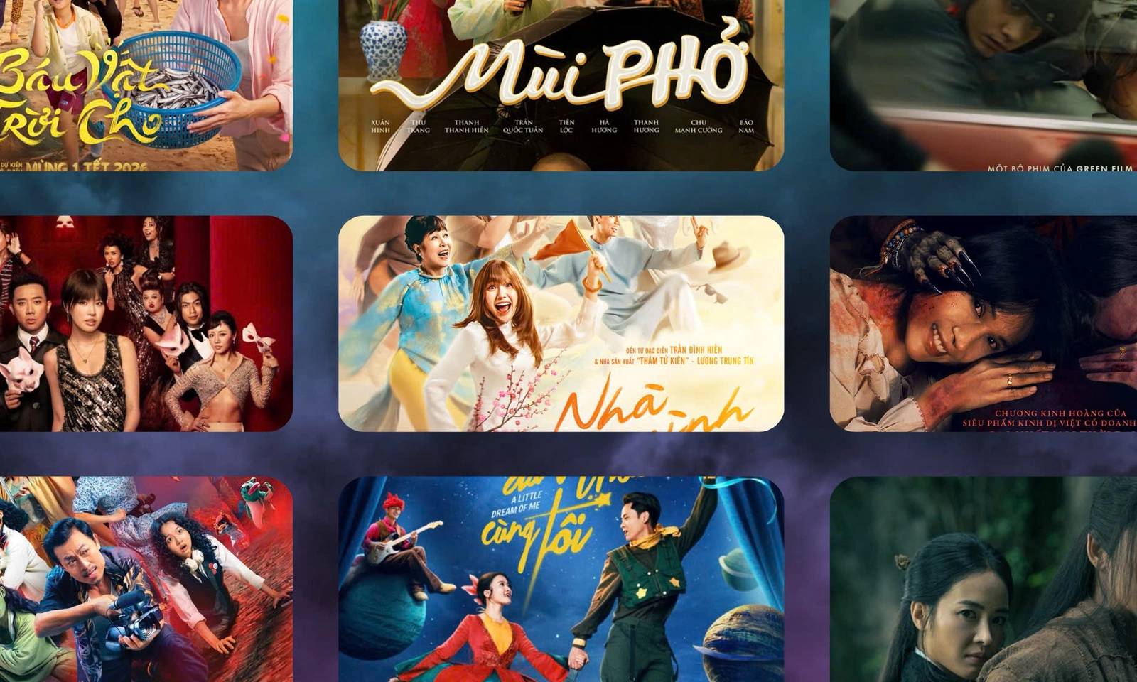 Mỹ Tâm, Trấn Thành, Uyển Ân, Nguyễn Hùng, Miu Lê,... phủ kín các dự án điện ảnh lớn 2026