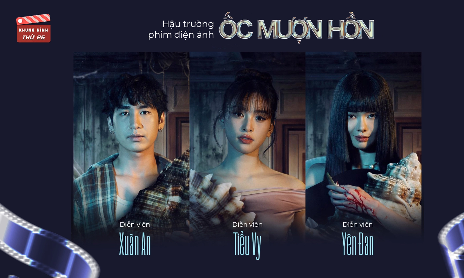 Tiểu Vy, Yên Đan và Xuân An đồng loạt nói xấu Quốc Trường ở hậu trường phim Ốc mượn hồn